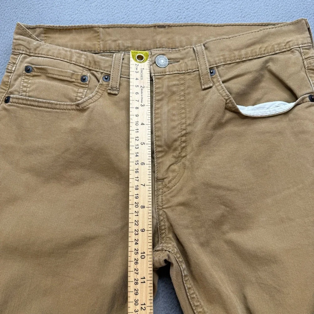 Levi's 502 Taper Pants Mens 31x32 (FIT 31x28) Brown Stretch Regular Chinos Work